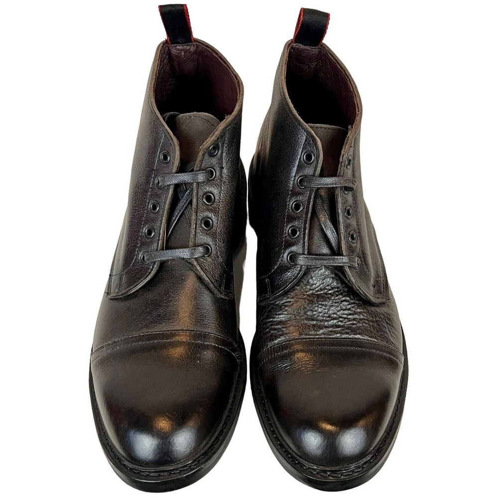 Allen Edmonds Men Patton Captoe Boot Dainite Rubber Sole New Box 10.5 D Charcoal